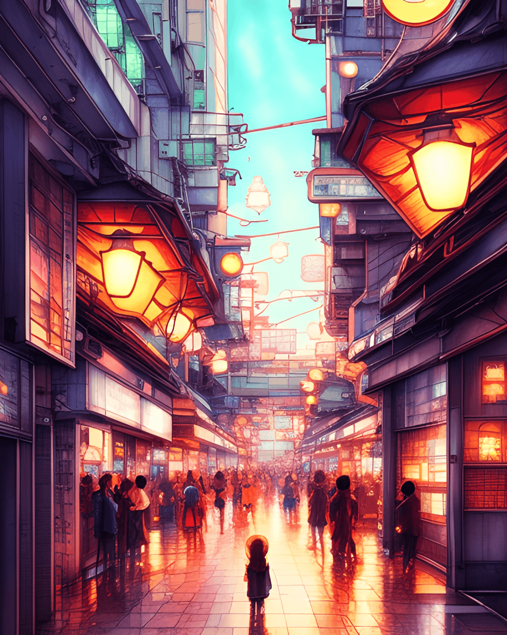 Anime City Masterpiece Graphic · Creative Fabrica