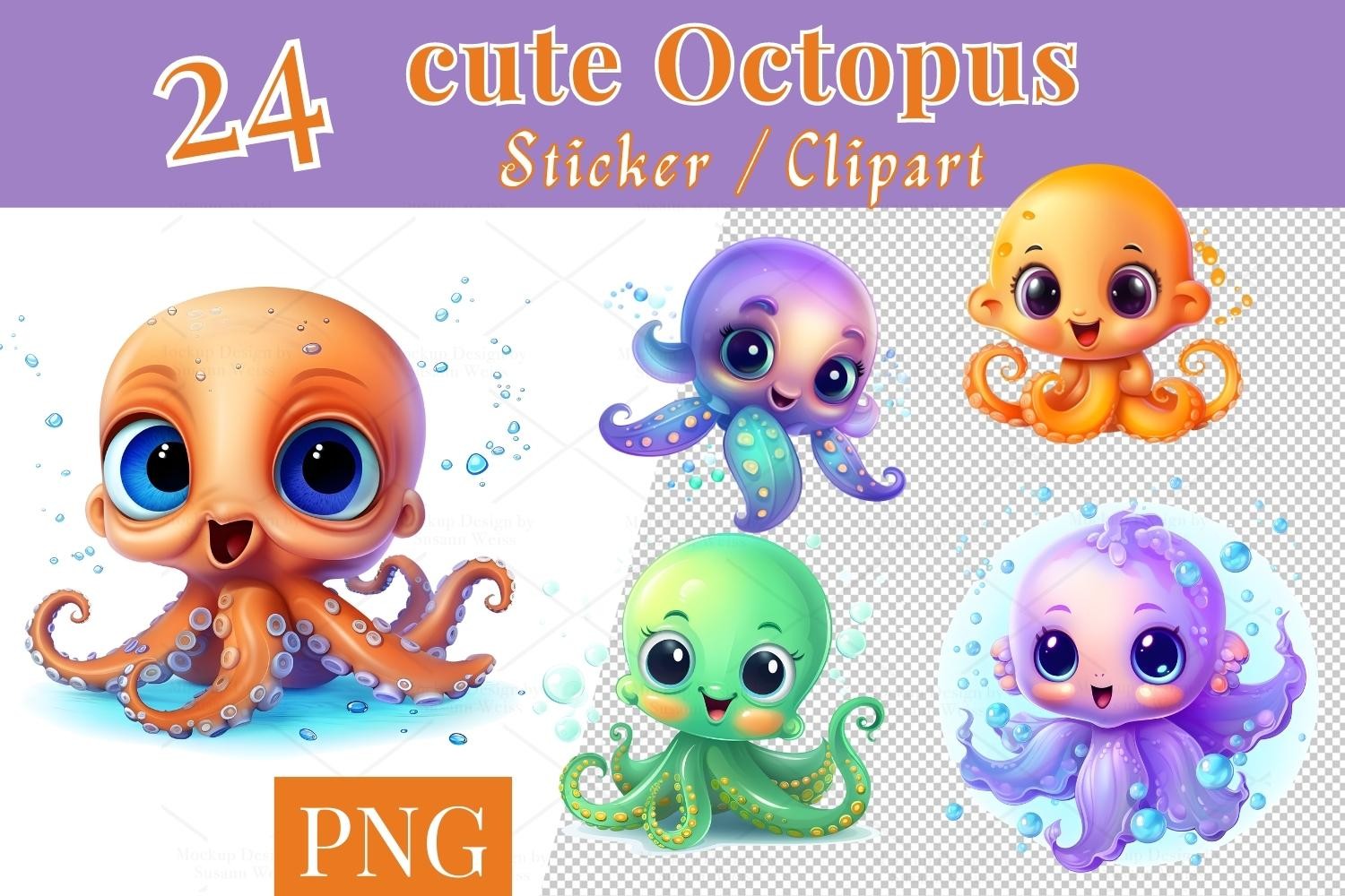 cute octopus png