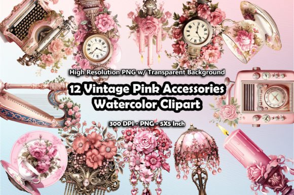 12 Pink Accessories - Graphics