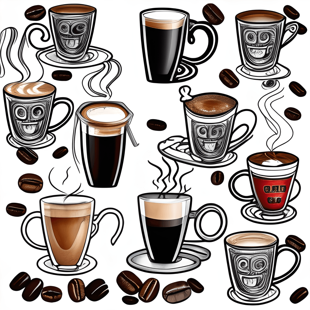 Lindas imágenes PNG de tazas de café para pintar tazas de café · Creative  Fabrica