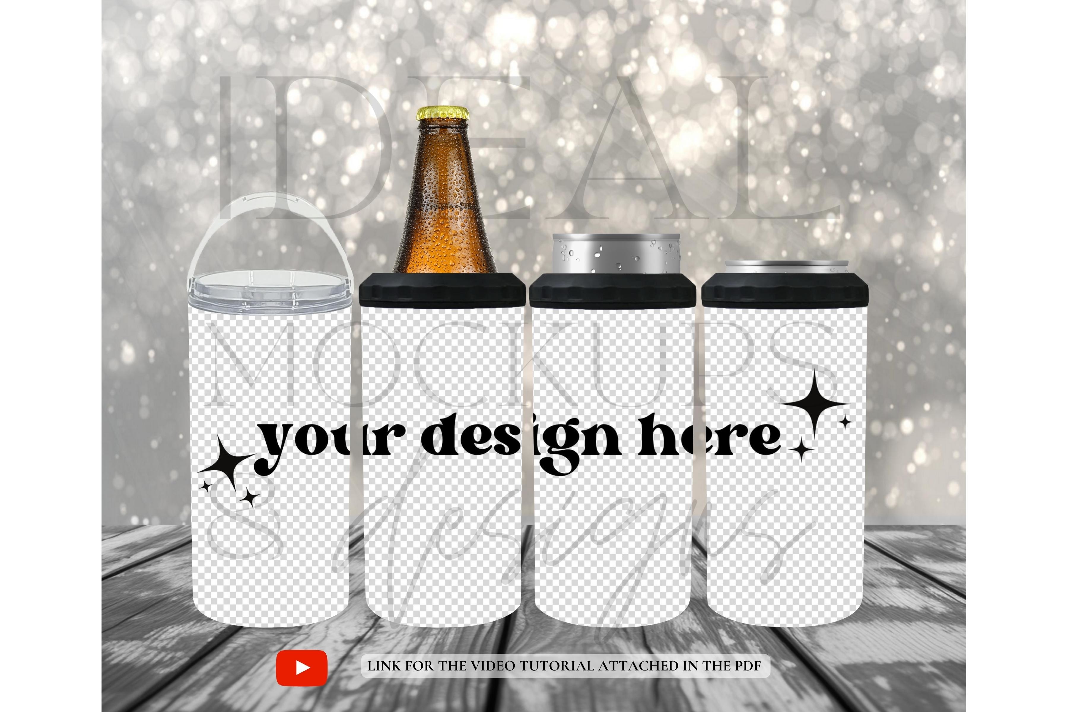 12oz 4 in 1 Can Cooler PNG Mockup Graphic by southerndesigns · Creative  Fabrica