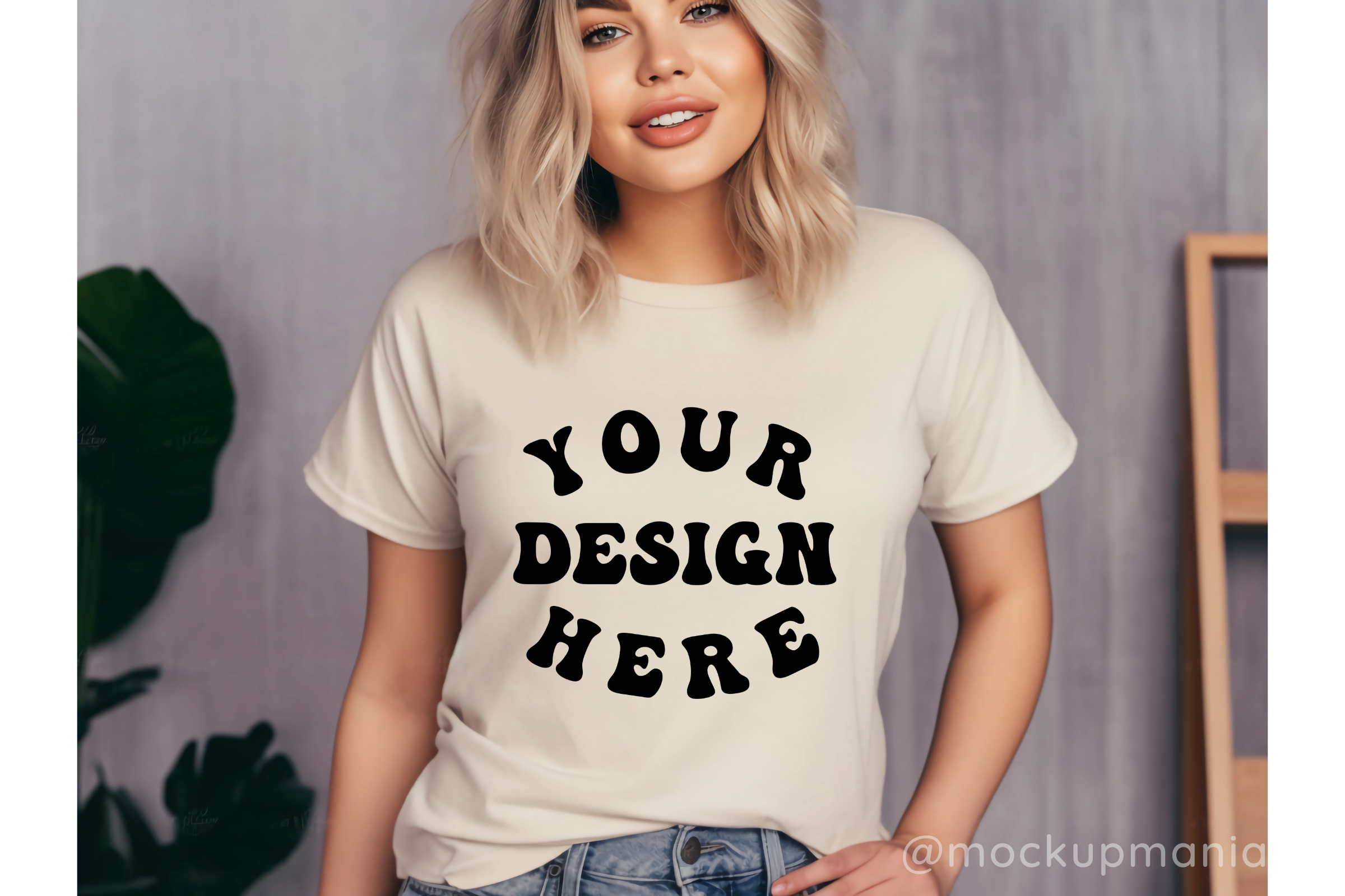 Boho Sand Tshirt Model Mockup Graphic by KrittaGrafik · Creative Fabrica