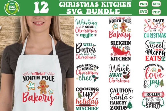 Christmas Kitchen Towels Svg Bundle, Christmas Baking SVG, Apron Baking  Quotes Svg, Holiday Tea Towel Bundle, Svg Files for Cricut (Instant  Download) 