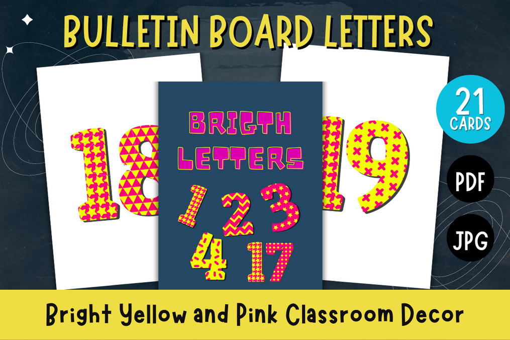 Bulletin Board Letters 0-20 Graphic by Ovi's Publishing · Creative Fabrica