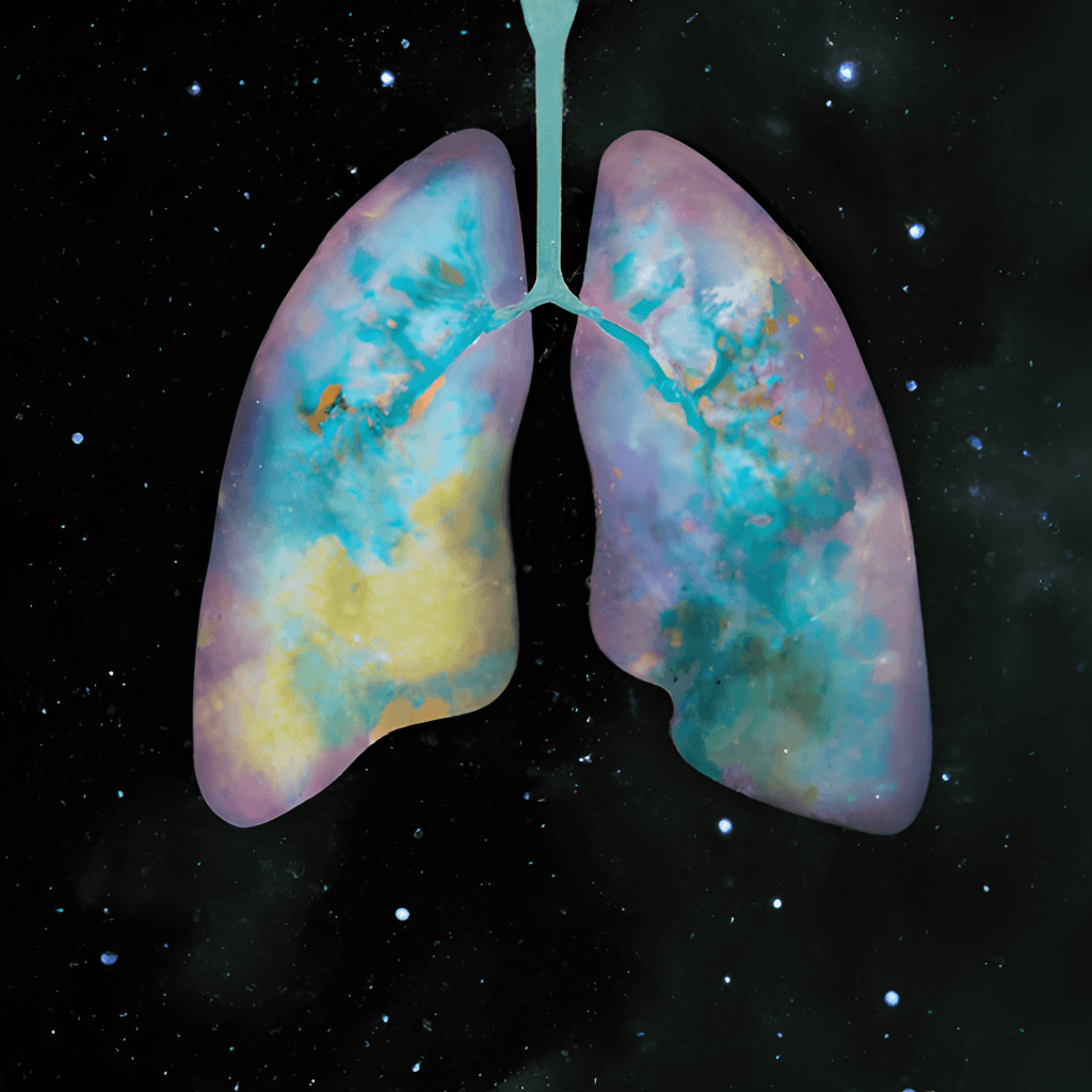 Galaxy Inside Human Lungs Graphic · Creative Fabrica