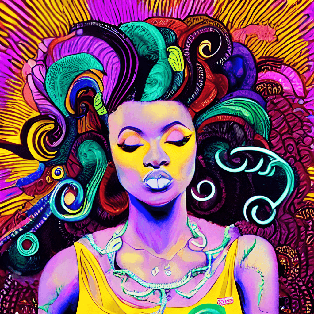 Gráfico de arte pop art de mujer negra · Creative Fabrica