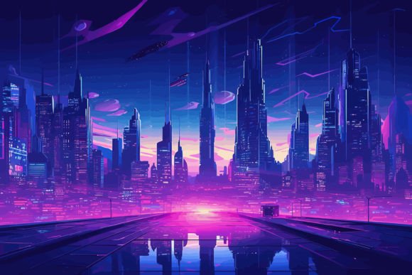 Cyberpunk City Street. Sci-fi Wallpaper. Graphic by saydurf · Creative ...