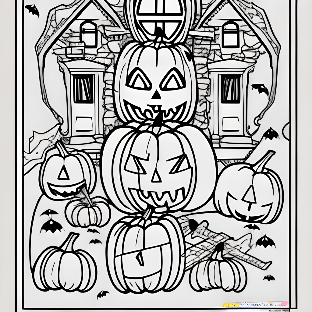 Halloween Coloring Page · Creative Fabrica