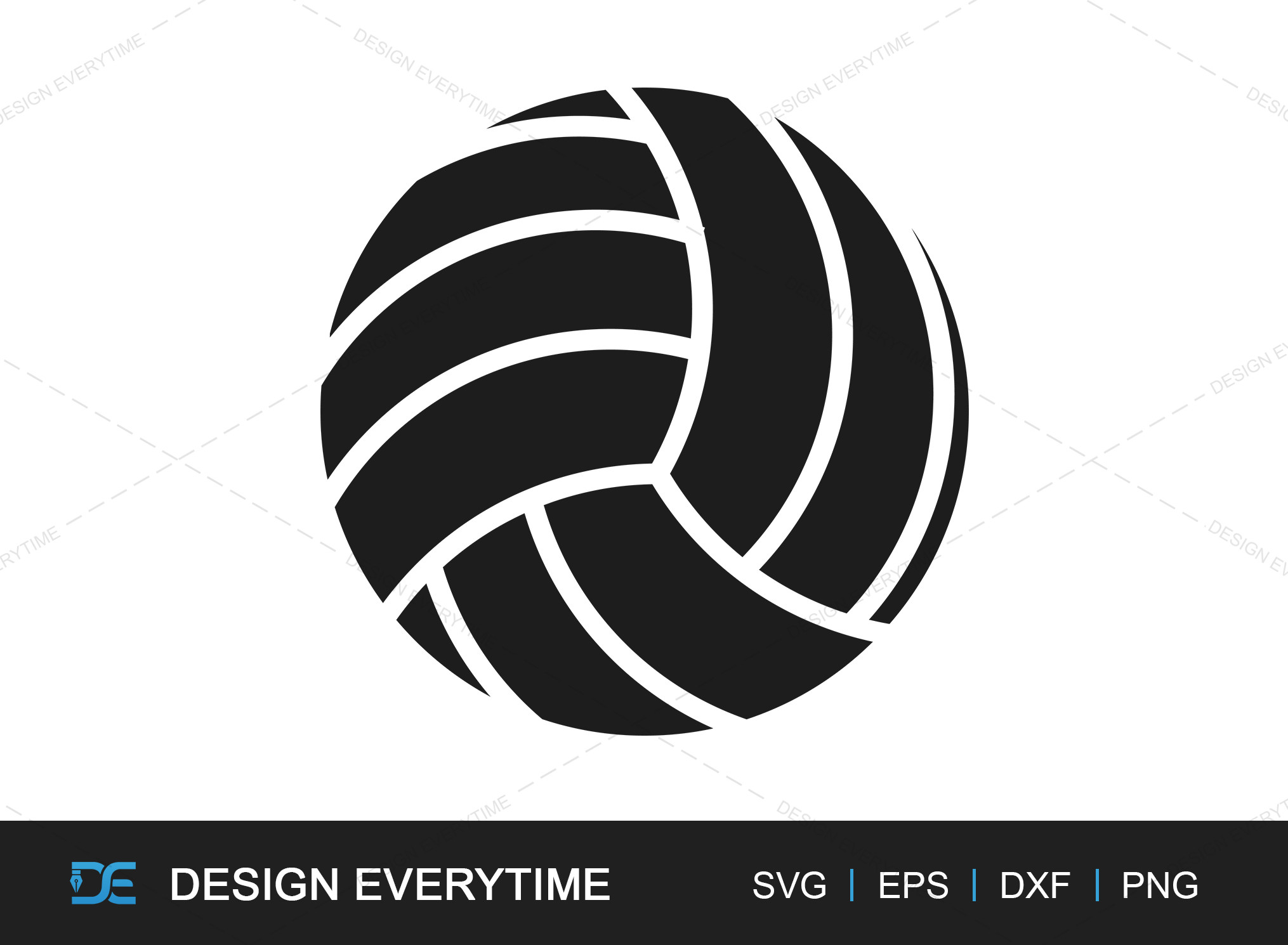 Volleyball Silhouette SVG, Sports Vector Graphic by DesignEverytime ...