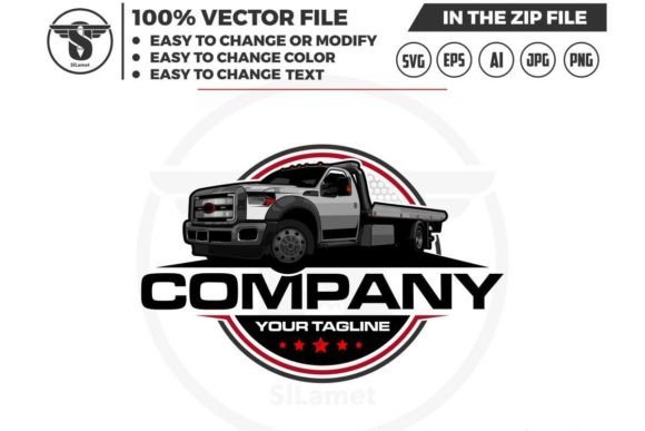 3 Pickup And Flatbed Trailer Logo Designs & Graphics