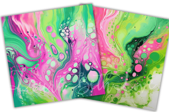 Colorful Rainbow Alcohol Ink Backgrounds Graphic by Laura Beth Love ·  Creative Fabrica