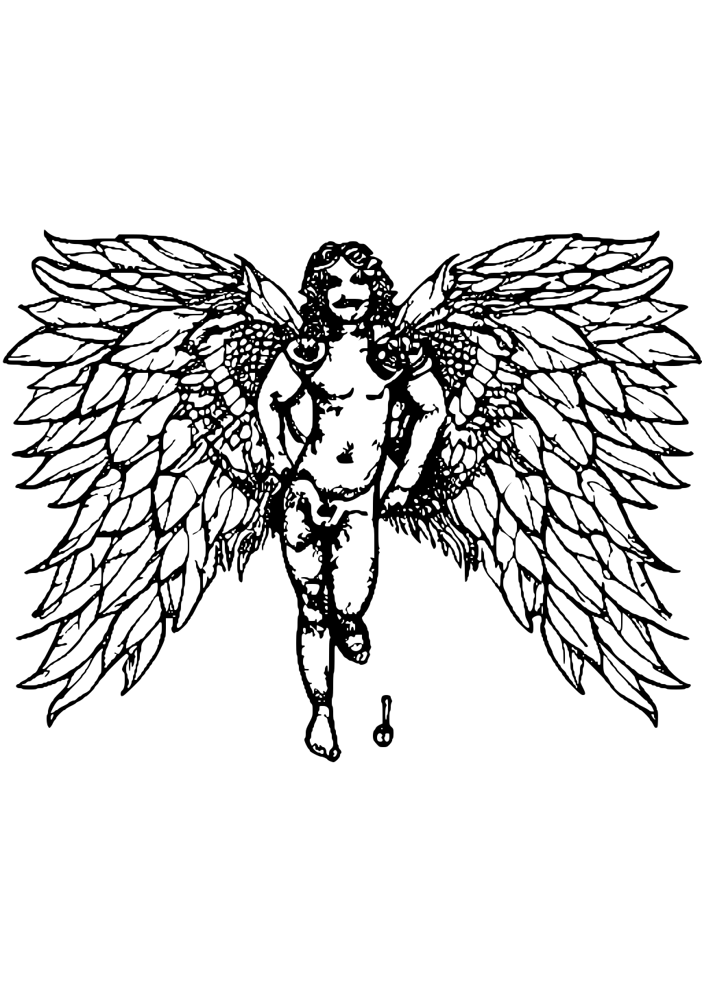 Cupid Coloring Page · Creative Fabrica