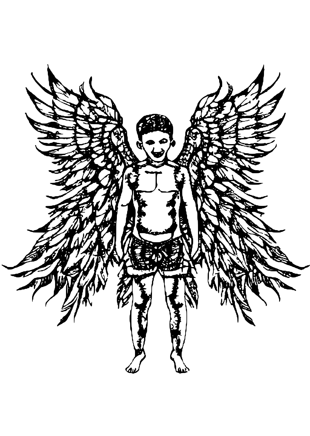 Cupid Coloring Page · Creative Fabrica