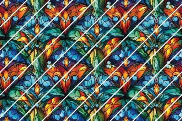 Seamless Stained Glass Patterns Graphic by Alavays · Creative Fabrica