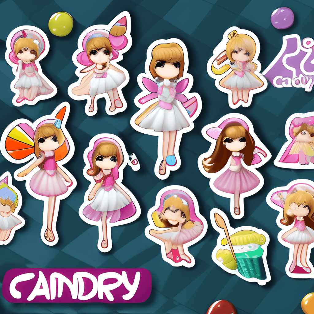 Candy Fairy Character Sticker Set · Creative Fabrica