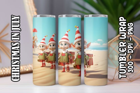 Christmas Elf Tumbler Wraps Digital Download