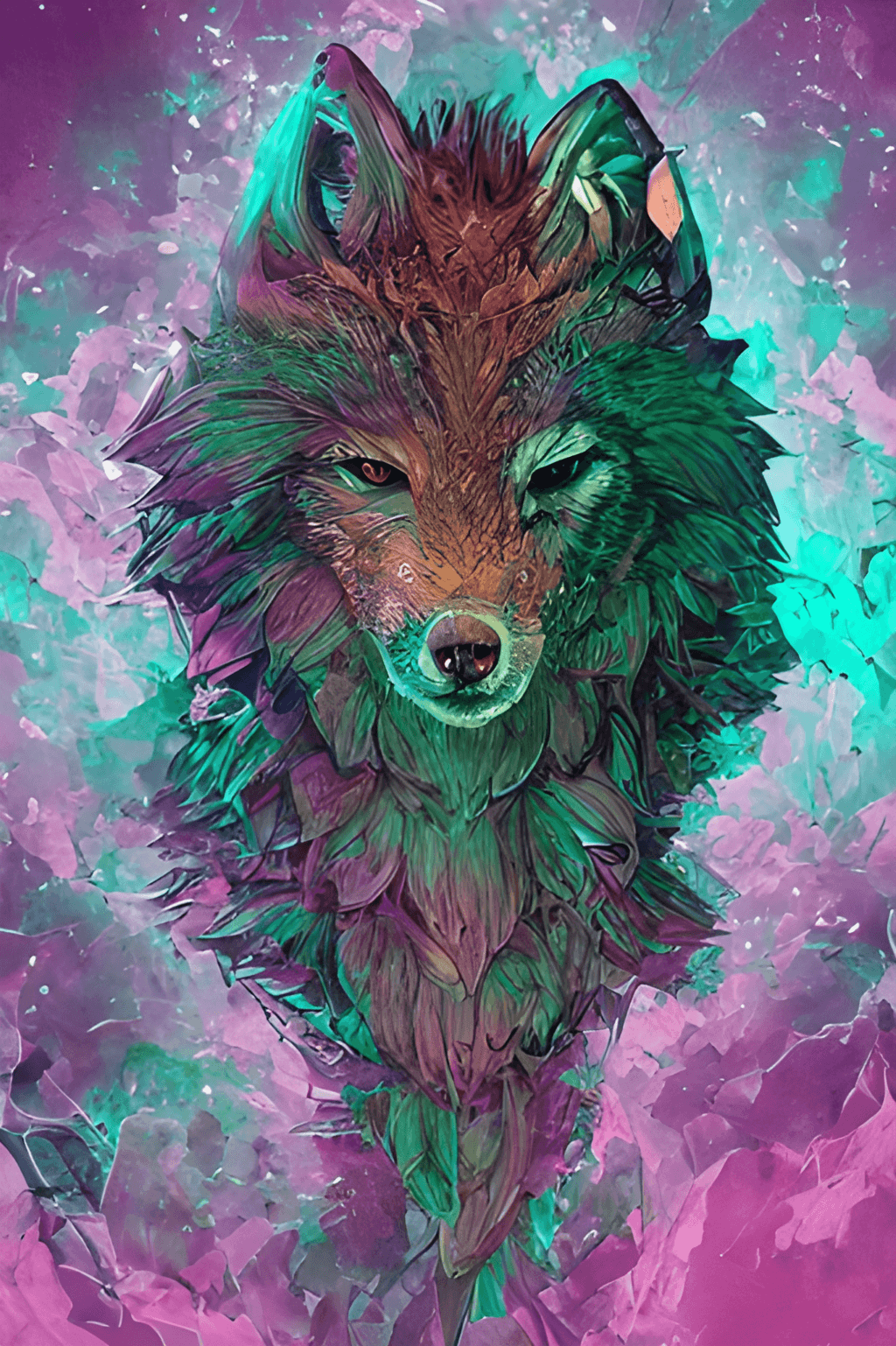 Fantasy Wolf Creature Digital Art · Creative Fabrica