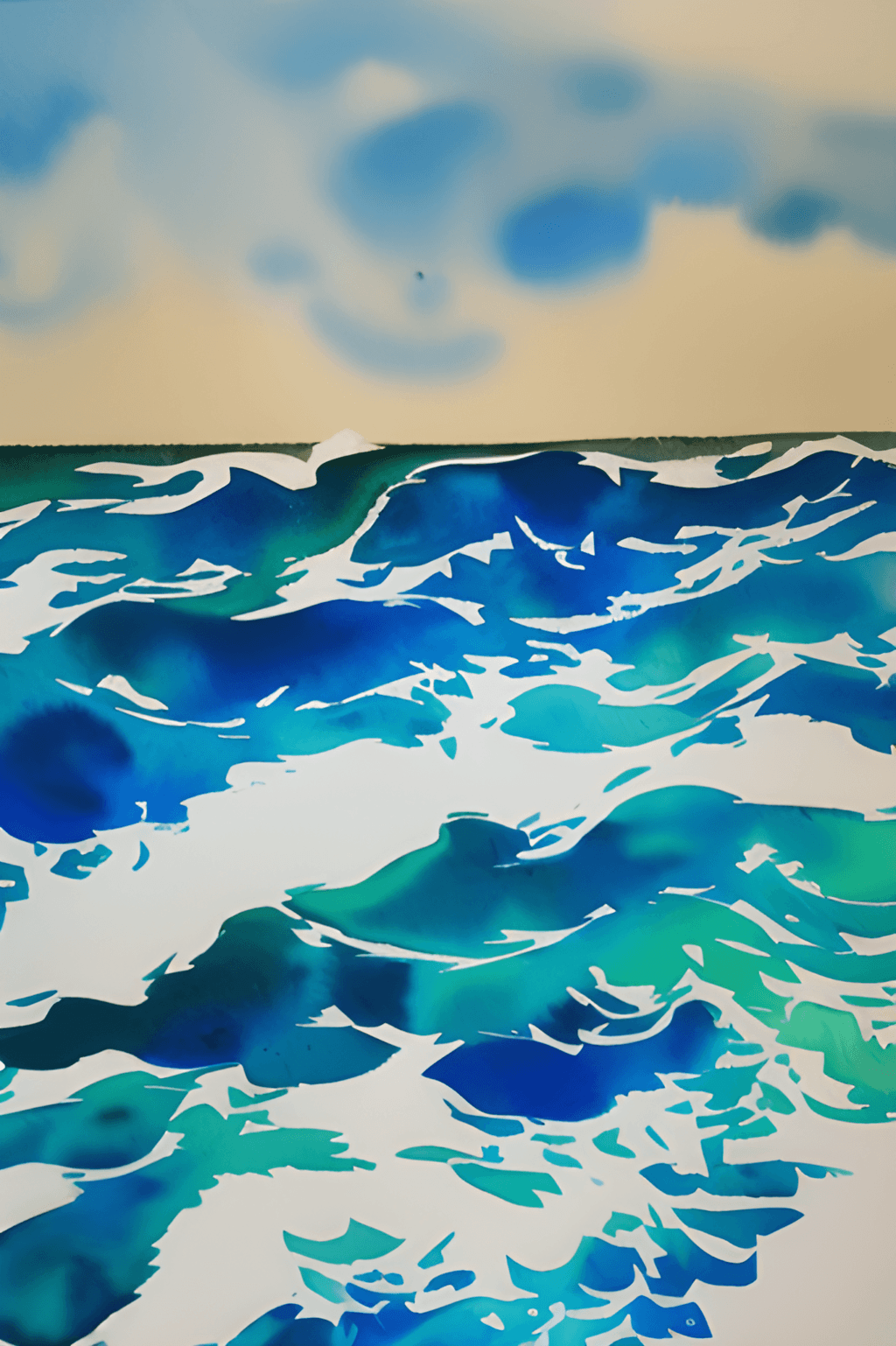 Ocean Paintings Shutter Escalate Blow Up Watercolor Acrylic Splash 80 ...