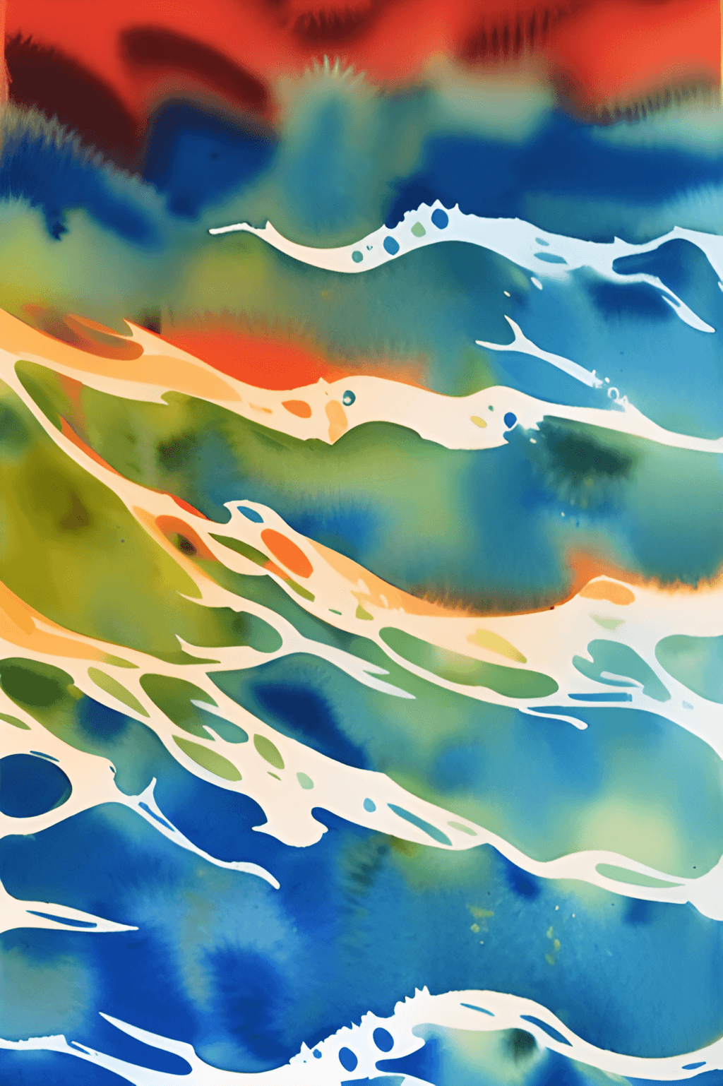 Ocean Paintings Shutter Escalate Blow Up Watercolor Acrylic Splash 83 ...