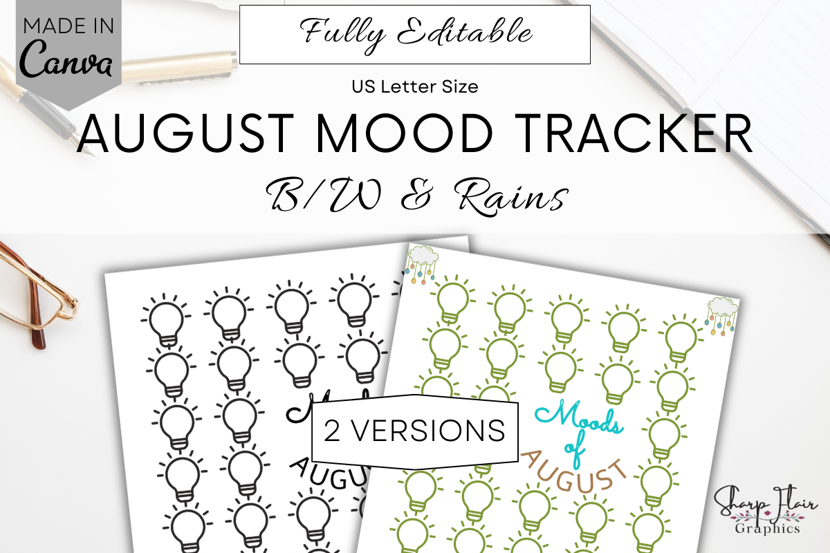 August Mood Tracker | Canva Template Graphic by Sharp Flair Graphics ...