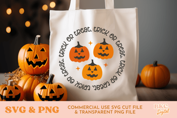 Trick or Treat Halloween SVG & PNG Graphic by bykirstcodigital
