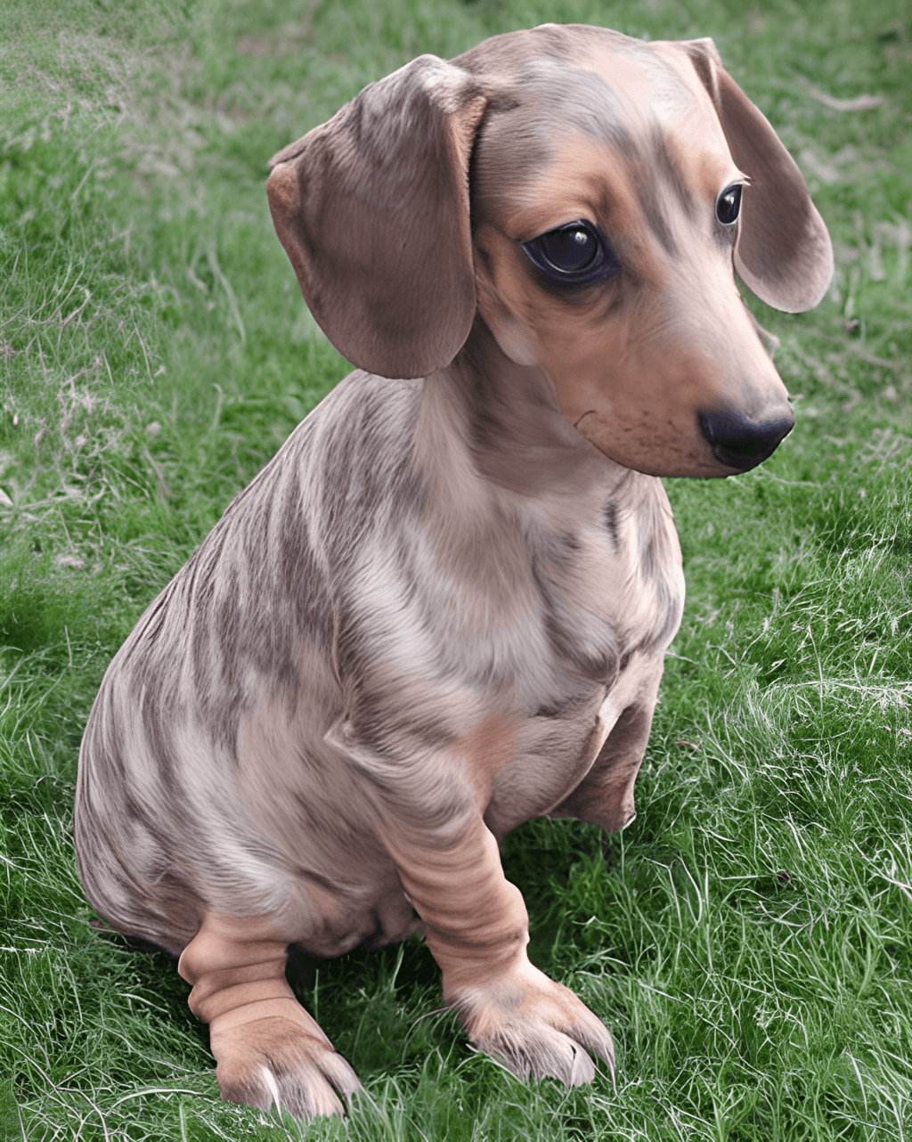 Cream and Tan Brindle Dachshund Graphic · Creative Fabrica