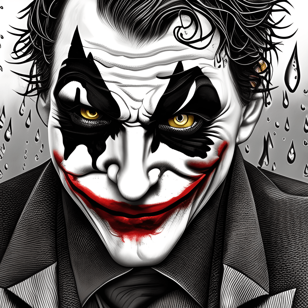 Joker Crying in the Rain · Creative Fabrica