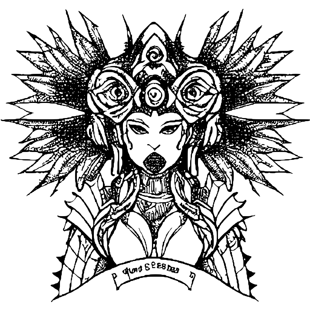 Serafina the Goblin Queen Coloring Page · Creative Fabrica