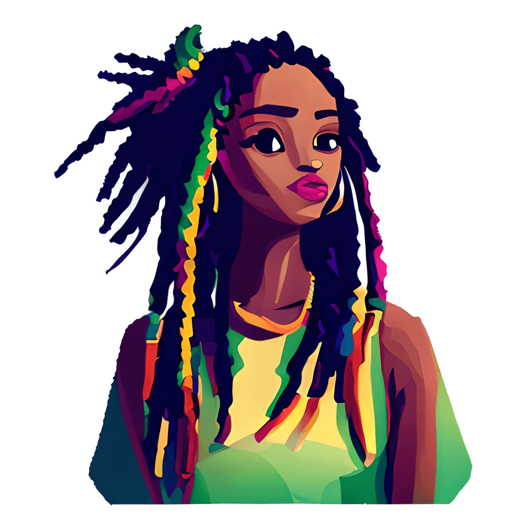 Rastafarian Girl Graphic · Creative Fabrica