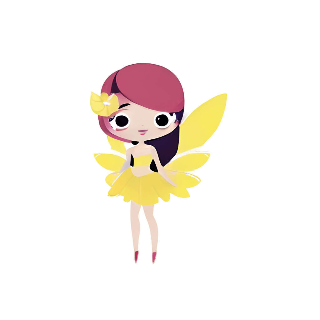 Whimsical Canary Fairy Kawaii Chibi · Creative Fabrica