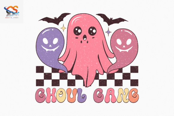 Ghoul Gang, Retro Halloween Sublimation Graphic by CraftlabSVG · Creative  Fabrica