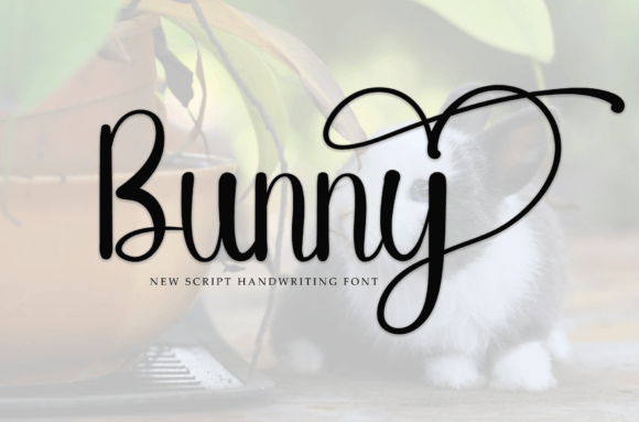 Bunny Font by pinkmeca · Creative Fabrica