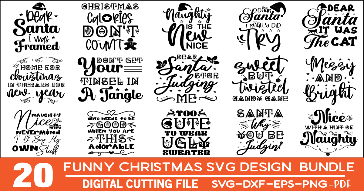 Funny Christmas Svg Design Bundle Bundle · Creative Fabrica