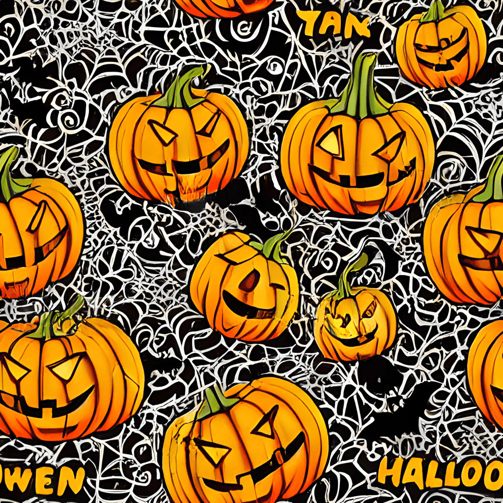 Halloween Seamless Pattern Hyper Realistic Intricate Detail ...
