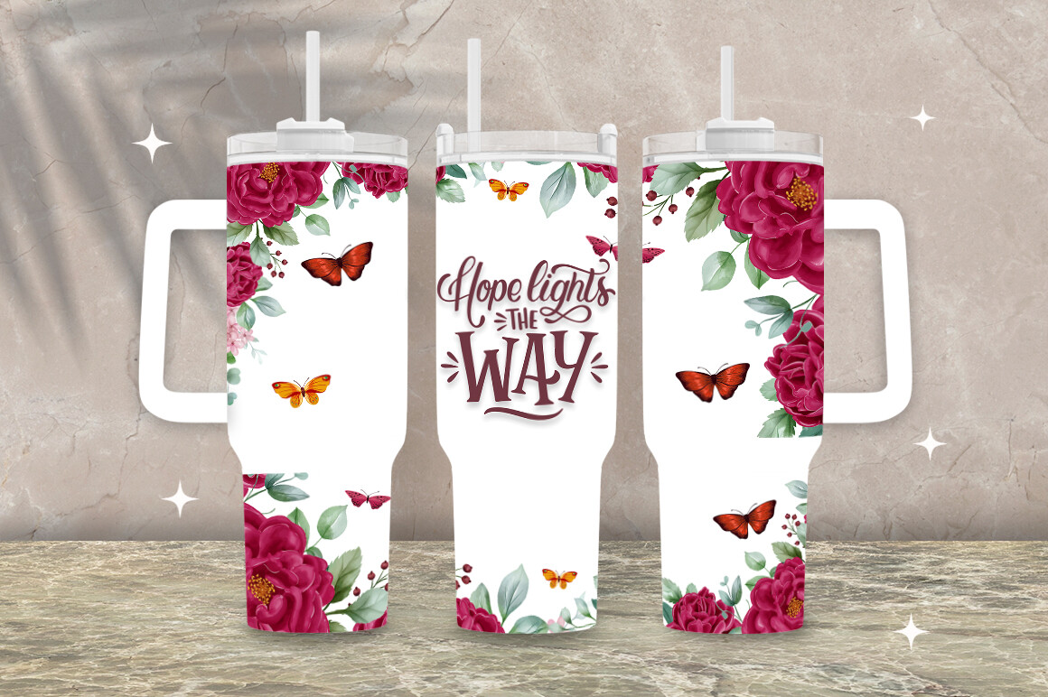 Burgundy and Beige Tumbler 2 Graphic by Tumbler Wraps Craft