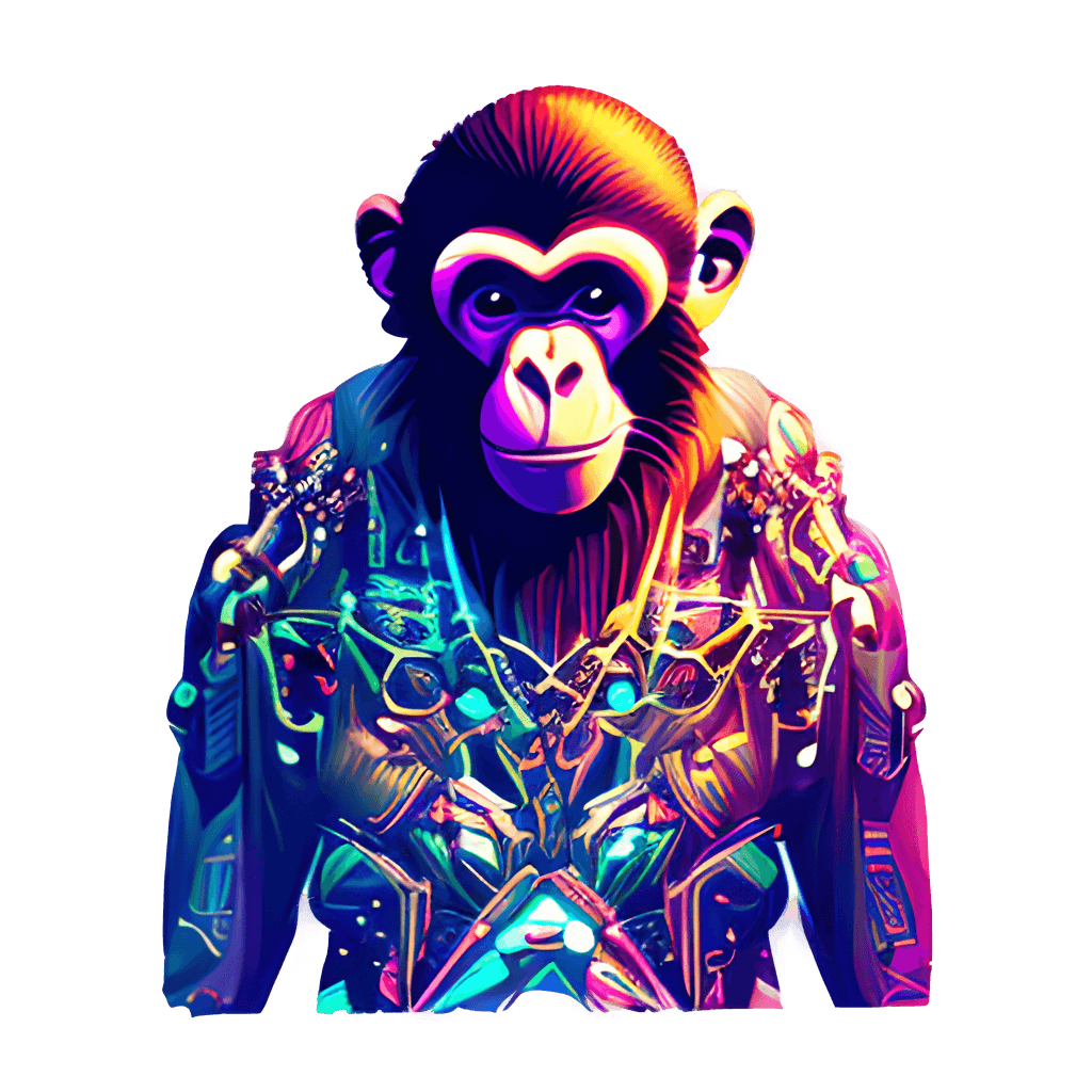 Cyberpunk Style Monkey Graphic · Creative Fabrica