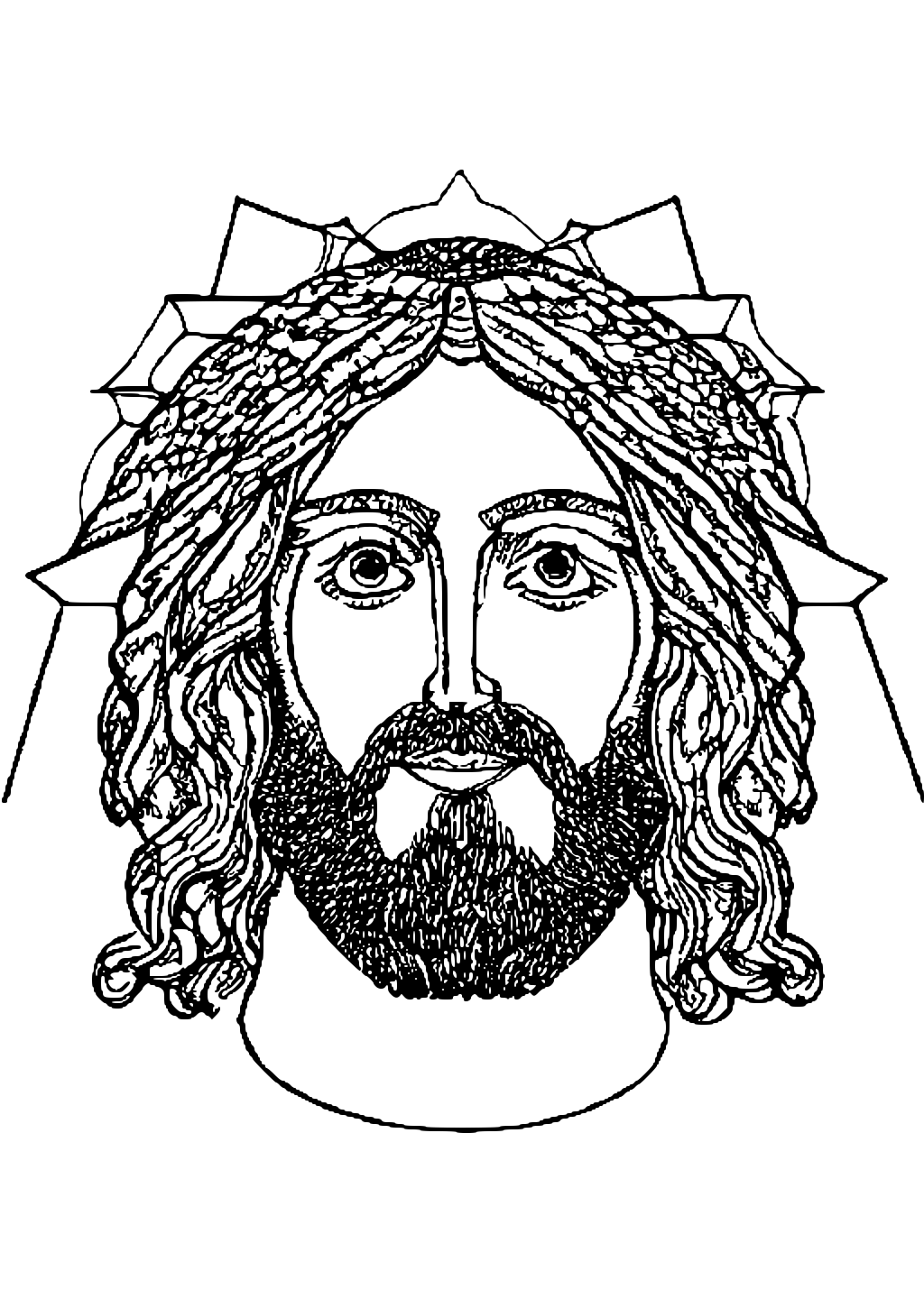 Christ Coloring Page · Creative Fabrica
