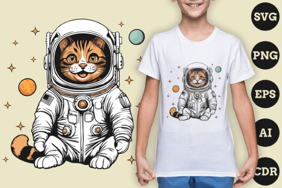 Astronaut T-Shirt Design SVG PNG EPS AI Graphic by stayweird · Creative  Fabrica