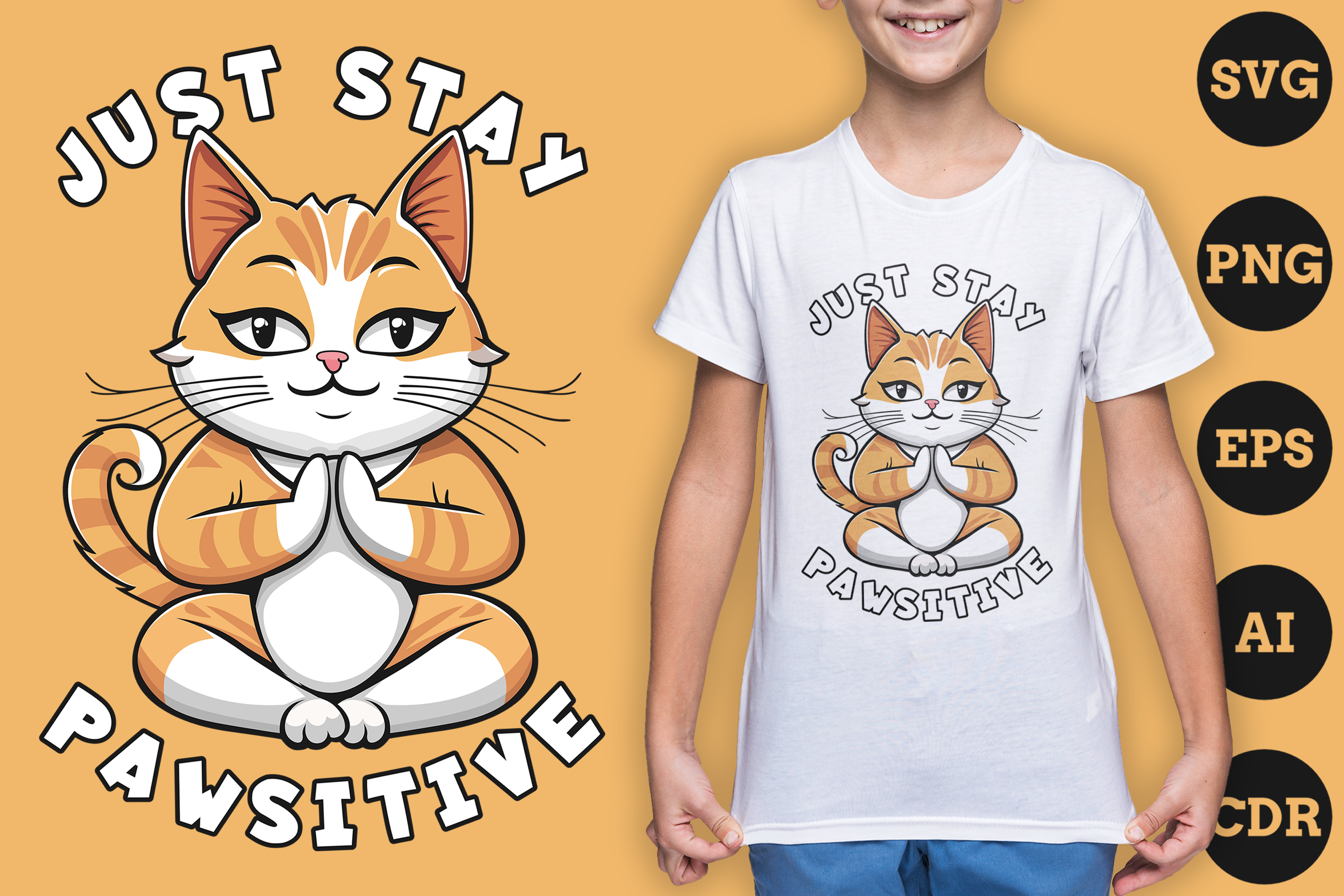 Self Esteem Cat Cute Icon PNG & SVG Design For T-Shirts