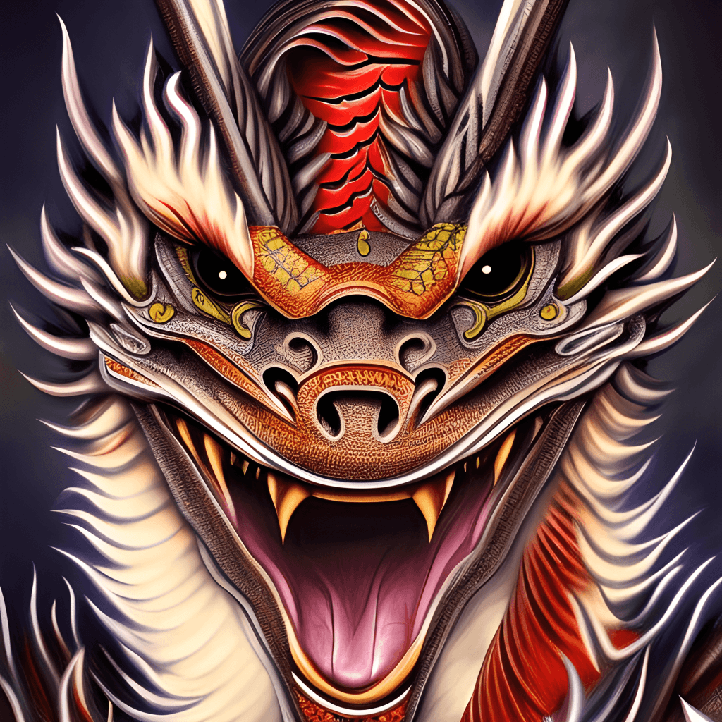 dragon head front vector