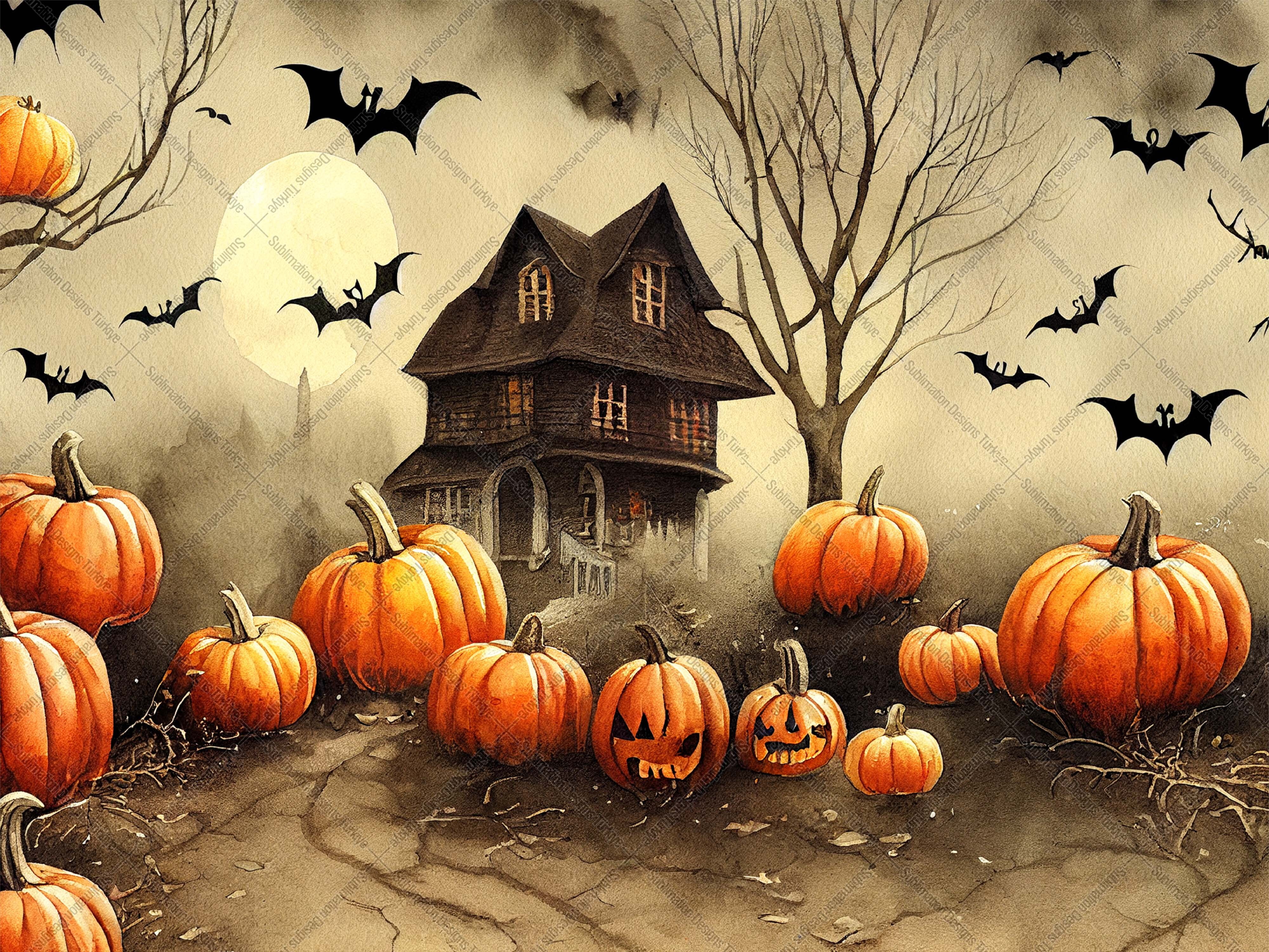 Halloween Background Wallpaper Graphic by sublimation.designs.tr