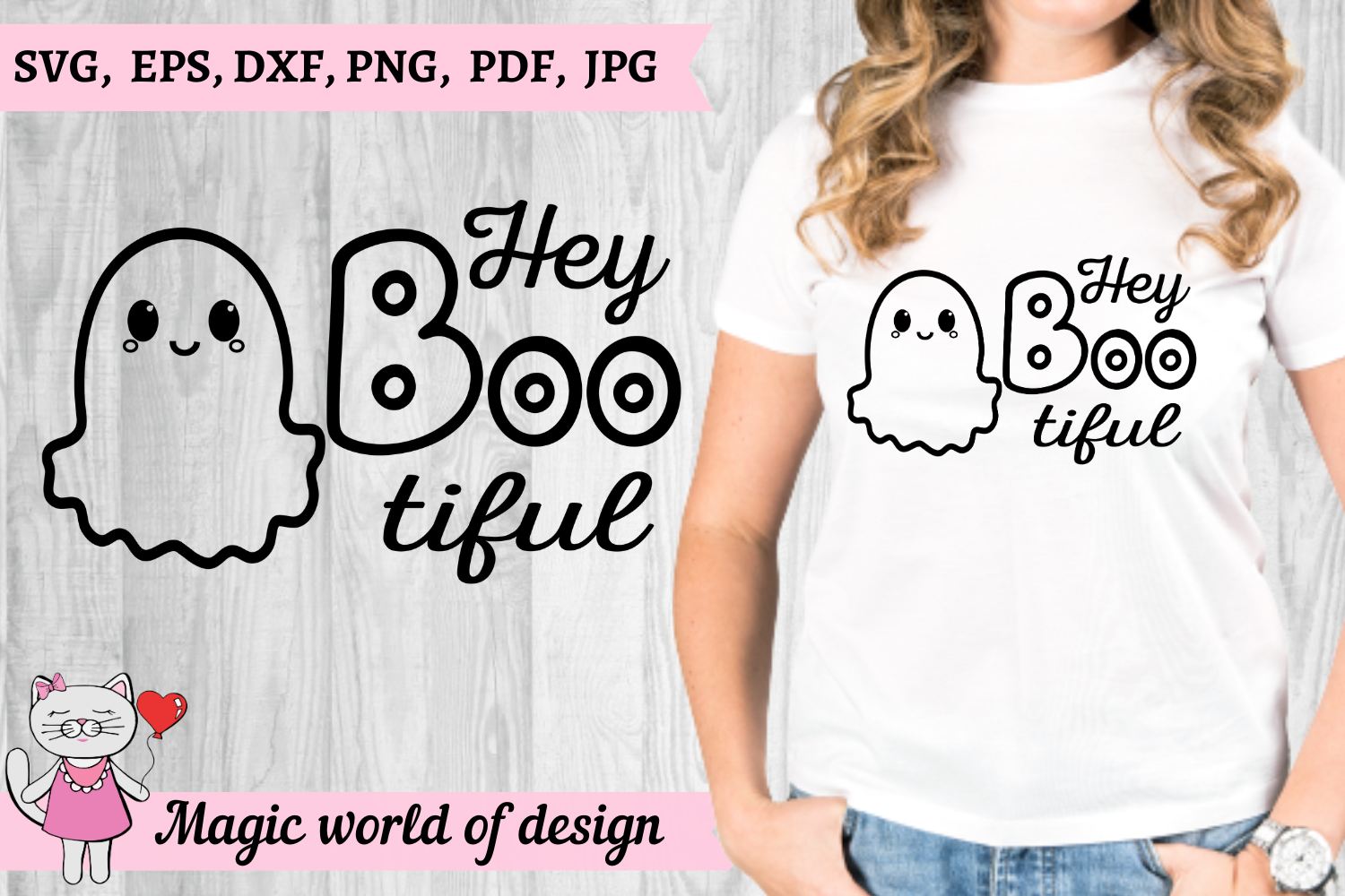 Hey, Boo-tiful Single Line Design for Ha Graphic by Magic world of ...