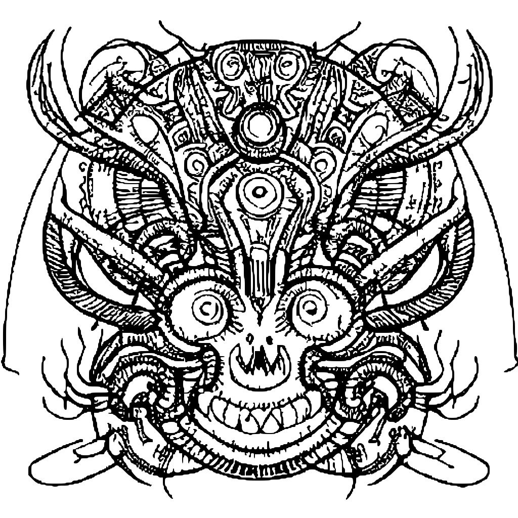 Coloring Page of Hell · Creative Fabrica