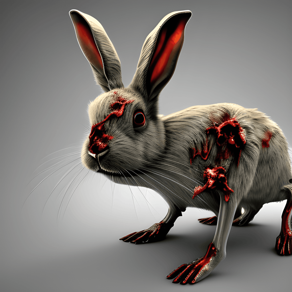 Zombie Rabbit 8k 3d Graphic · Creative Fabrica