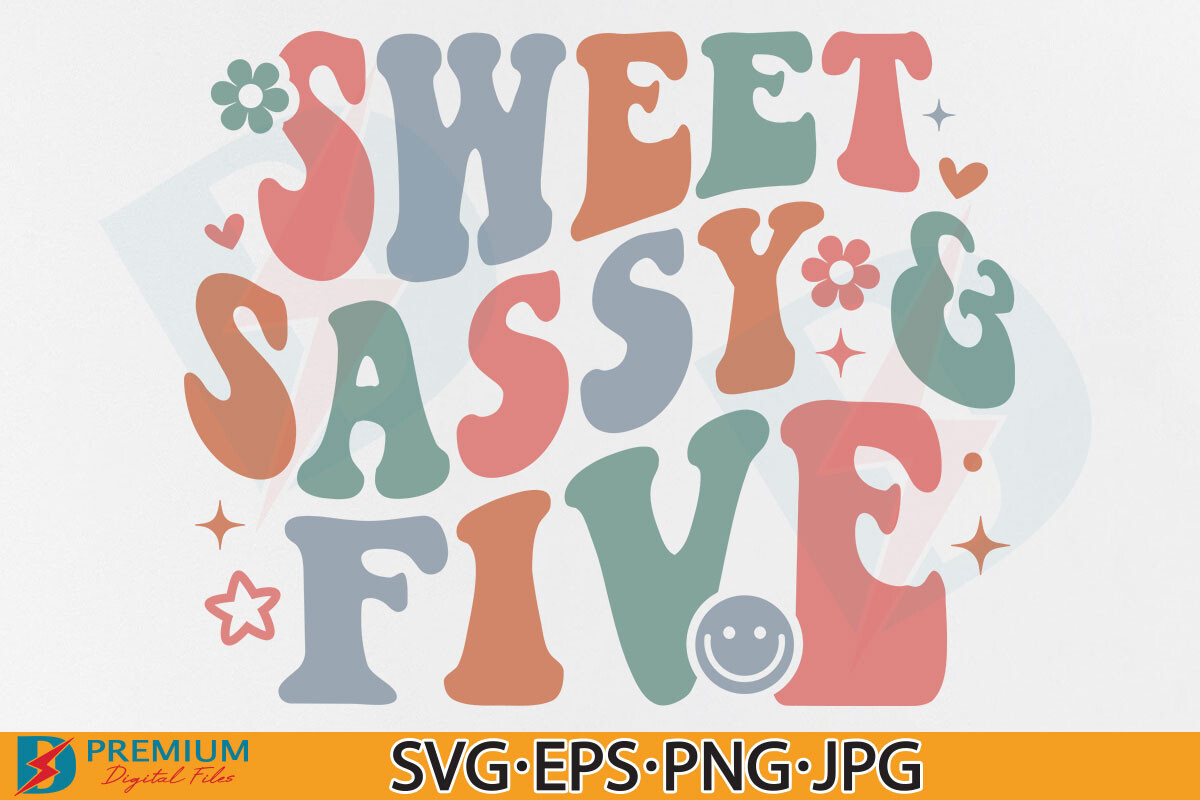 5th Birthday SVG PNG, Girls Fifth Bday Graphic by Premium Digital Files ...