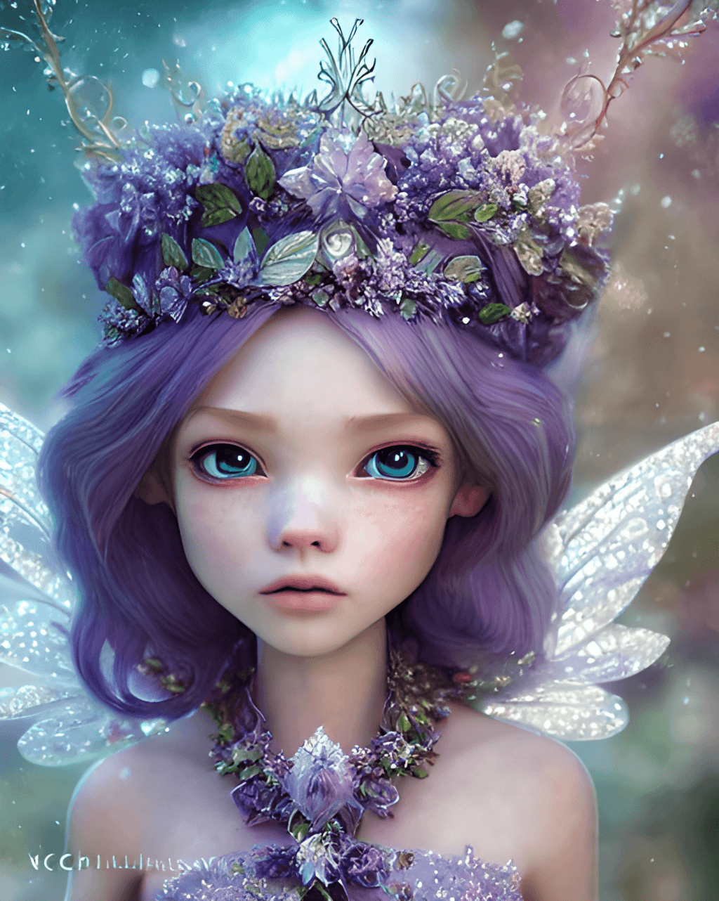 Beautiful Fairy Elf Snow Princess Graphic · Creative Fabrica