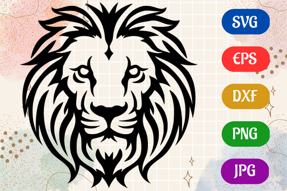 Lion | Black SVG Vector Silhouette 2D Graphic by Creative Oasis ...