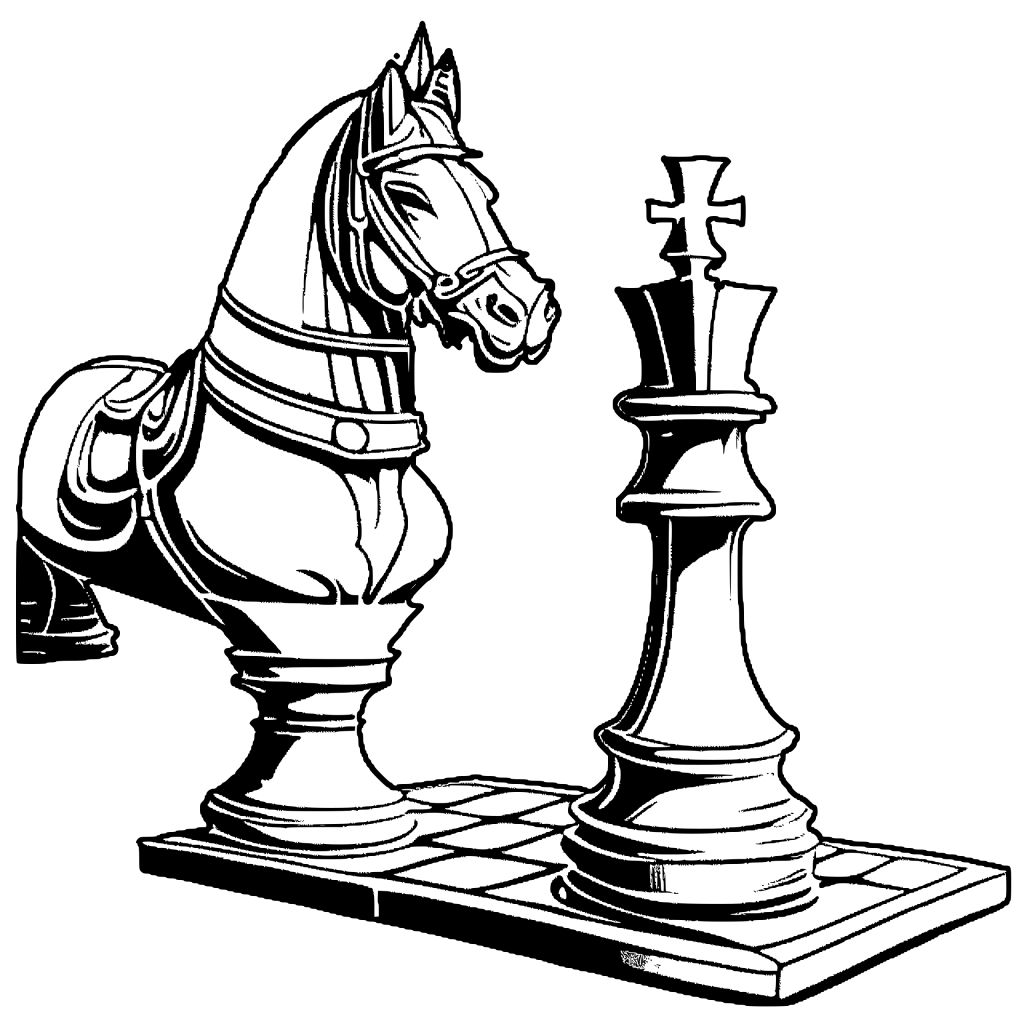 Chess Coloring Page · Creative Fabrica