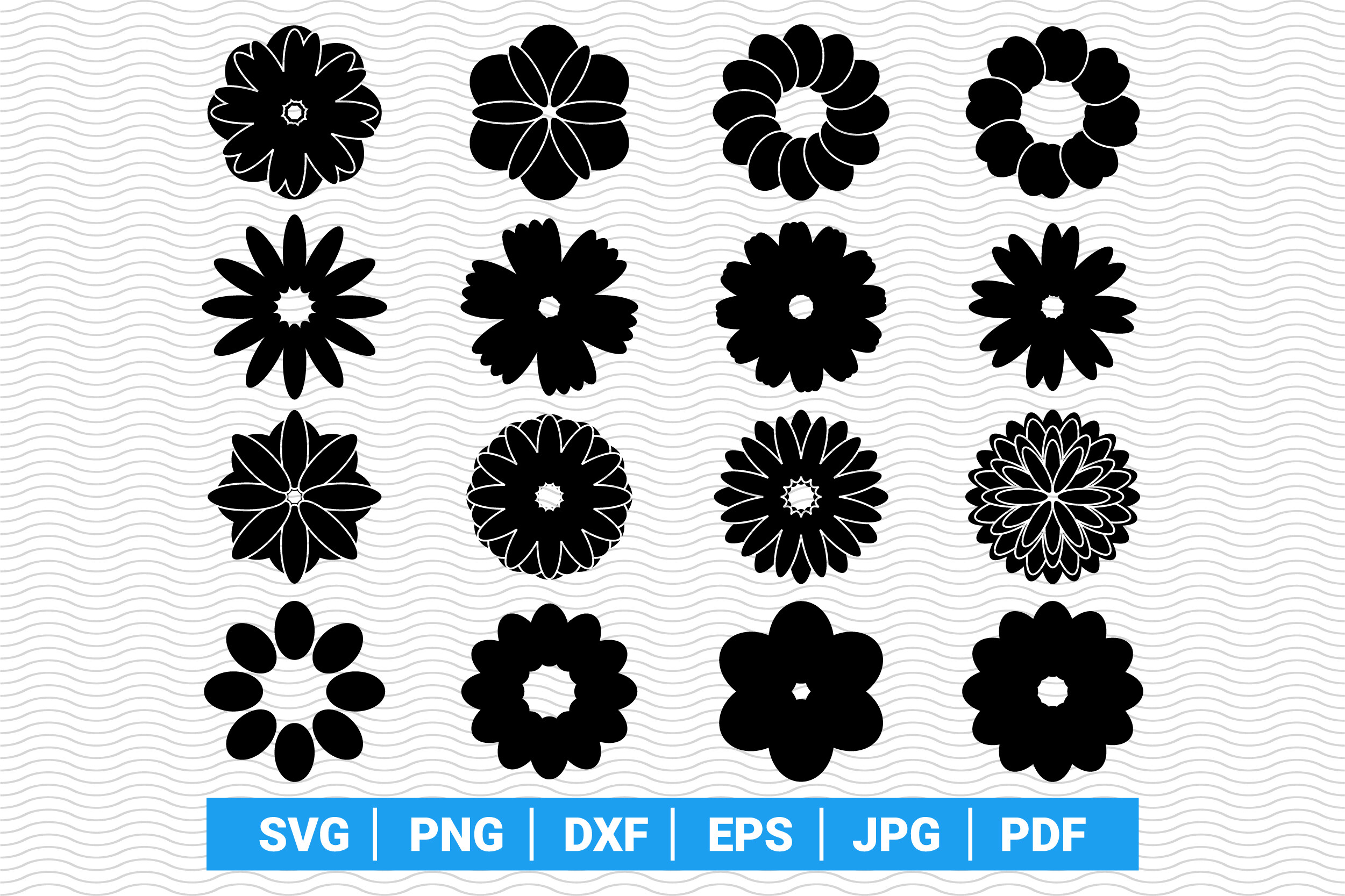 Flower Petals Silhouettes SVG for Cricut Graphic by DesignStudioRM ...