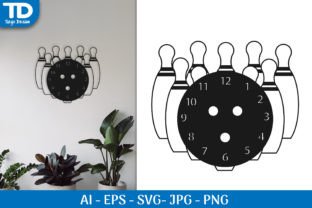 Pin Bowling Wall Clock Svg Graphic by Theyo Design · Creative Fabrica